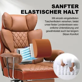 GTPLAYER Gaming Stuhl Kunstleder Braun