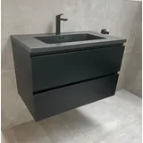 Alphabad Badmöbel Unterschrank Swift 100 (matt-schwarz)