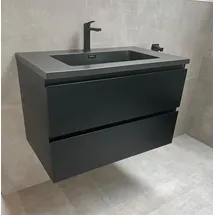 Alphabad Badmöbel Unterschrank Swift 100 (matt-schwarz)
