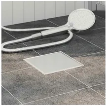 vidaXL Duschabfluss 20 x 20 cm Silber