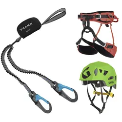 C.A.M.P. Kit Ferrata Comfort: Klettersteigset Kinetic Rewind Pro + Klettergurt Jasper CR4 + Helm Stealth HS - Grey/Blue