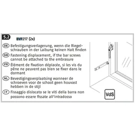 ABUS Befestigungsverlagerungs-Set BVP217 für FPR217