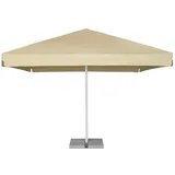 Sonnenschirm 4m Gastroschirm 4x4m Gartenschirm inkl. Ständer und Platten -Beige!