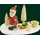Erzgebirgische Volkskunst Richard Glässer GmbH Kerzenhalter Weihnachtsmann mit Schlitten Holz Bunt
