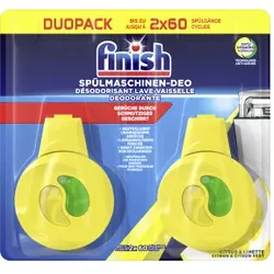 Finish Calgonit Spülmaschinen-Deo Citrus & Limone, Für einen sauberen und langanhaltend frischen Duft in der Spülmaschine, 1 DuoPack = 2 Stück