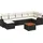 vidaXL Garten-Sofa-Set 8-tlg. Schwarz/Weiß