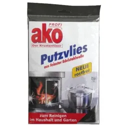 ako® Putzvlies aus Edelstahlwolle, ideal für Haushalt und Garten, 1 Packung = 1 Putzvlies