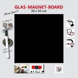 The Wall Glas-Magnetboard schwarz, 30 x 30 cm