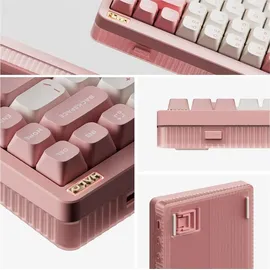 nuphy Halo75 v2 Mechanische Tastatur QMK/VIA, QWERTY US, Bluetooth / 2.4GHz - Sakura Fizz Silent Red Switch)