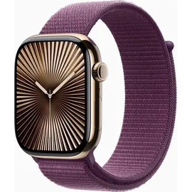 Apple Watch Series 10 GPS + Cellular 46 mm Aluminiumgehäuse roségold Sport Loop pflaume