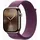 Apple Watch Series 10 GPS + Cellular 46 mm Aluminiumgehäuse roségold Sport Loop pflaume