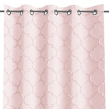 AmeliaHome Gardine 140x250 cm 1 St. Vorhang halbtransparent Ösenschal Rosa Delva