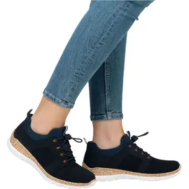 Rieker N4290 Damen Slip-On Sneaker Blau 39