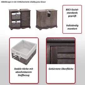MCW Waschbeckenunterschrank 65 x 60 cm Grau/Braun