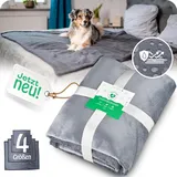 Petpurry® Wasserdichte Hundedecke - 152x203cm XXL Grau - Flauschige Sofa-Decke