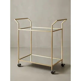 KADIMA DESIGN Servierwagen Gold, Verspiegelte Ablageflächen. | Kadima Design