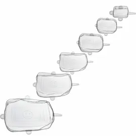 Westmark Frischhaltedeckel-Set Silikon Square transparent, 1 Set
