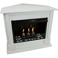 Gelkamin Ethanolkamin Kaminofen Eckkamin Rafael Premium - Granit Hell