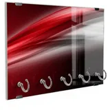 DEQORI Schlüsselbrett 'Energiegeladener Schweif', (1 St), Schlüsselhalter Schlüssel Haken Schlüsselboard modern Schlüsselleiste rot|schwarz