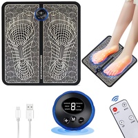 Tulov Fußmassagegerät, EMS Fußmassagegerät mit 8 Modi & 19 einstellbaren Frequenzen, mit Fernbedienung, USB Foot Massager Intelligente Massagematte zur Durchblutung und Linderung von Muskelschmerzen