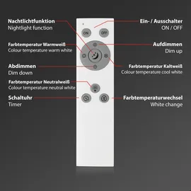 Briloner LED Deckenleuchte 1-flg. quadratisch schwarz