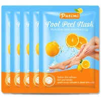 P-Beauty | Premium Fußmaske für Extremen Hornhautentfernung | Fußpflege-Lemon-Socken für Geschmeidige Baby-Füße | Intensive Feuchtigkeitspflege | Einfach Fußpeeling | Spa-Erlebnis zu Hause | 5 Paar