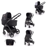 Lorelli Kinderwagen 2 in 1 California Babywanne Sportsitz Alurahmen Wickeltasche schwarz