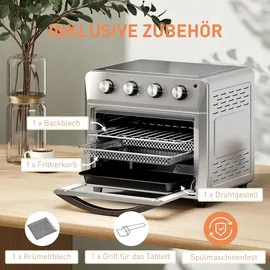 Homcom Mini Backofen Silber