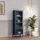 [en.casa] Vitrinenschrank Säkylä 150 x 50 x 35 cm Blau