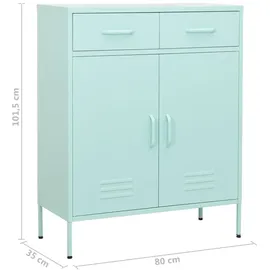vidaXL Aktenschrank 80 x 35 x 101,5 cm Minzgrün
