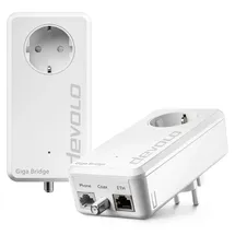 devolo Giga Bridge Coax Netzwerkadapter 8860 EU IP-Bridge Glasfaser 1000 MBit/s