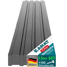 karat homeliving Trapezblech 115 x 45 cm grau