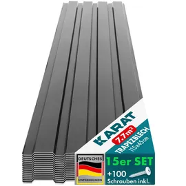 karat homeliving Trapezblech 115 x 45 cm grau