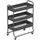 Homcom Küchenwagen Schwarz Metall, 34x87x64.5 cm, Esszimmer, Servierwagen