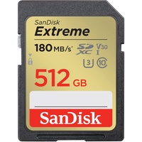 SanDisk Extreme SDXC SDcard - 180MB - 512 GB