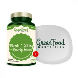 GreenFood Nutrition Vitamin C 500 + Hagebutten-Extrakt Kapseln 60 St.