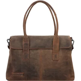 Plevier Retro Lamarr Schultertasche Leder Brown