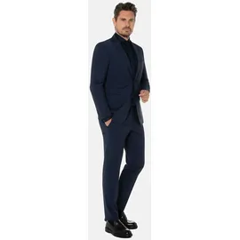 Thomas Goodwin Anzug THOMAS GOODWIN "Anzug", Herren, Gr. 94, Schlankgrößen, blau (navy), 52% Polyester, 43% Wolle, 5% Elasthan, unifarben, slim fit, Anzüge, im Slim-Fit, 10103-0-20707