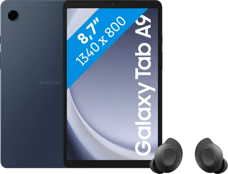Samsung Galaxy Tab A9 8,7 Zoll 128GB Wi-Fi Blau + Buds FE Schwarz