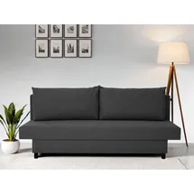 Home Affaire 3-Sitzer HOME AFFAIRE "SAWYER Schlafsofa mit Bettkasten und Wellenunterfederung", grau (anthrazit), B:193cm H:83,5cm T:86cm, 100% Polyester, Sofas, pflegeleichte Bezüge: Velvet & Struktur, B/T/H 193/86/83,5 cm