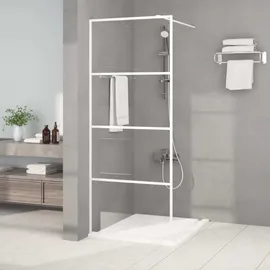 vidaXL Duschwand für Begehbare Dusche Weiß 80x195 cm ESG-Klarglas