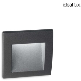 Ideal Lux LED Outdoor Wandeinbauleuchte WIRE, 90 mm, 1,5W, 3000K, 55lm, IP65, anthrazit IDEA-255521