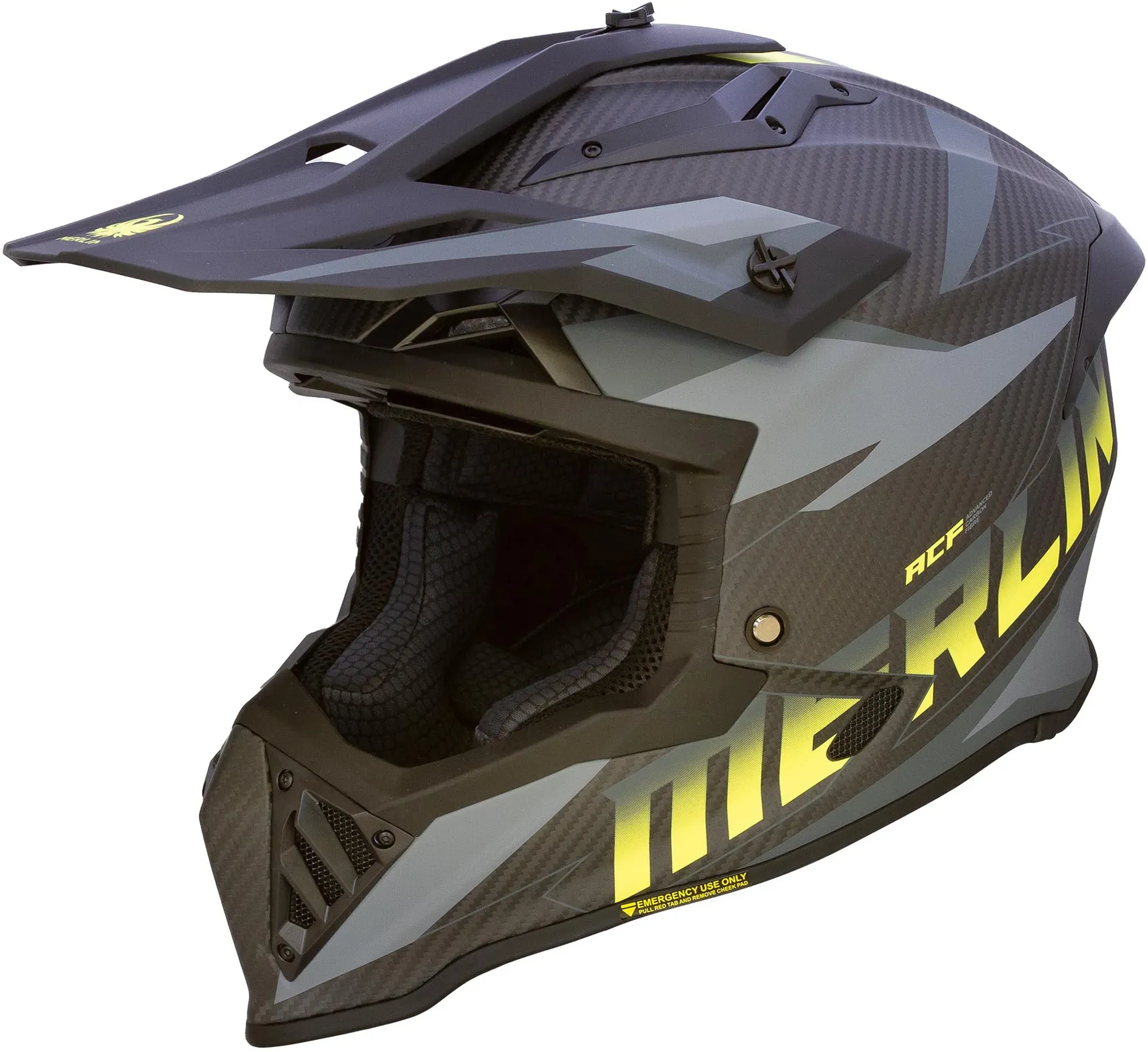 Merlin Recon Code Matt Carbon Motocrosshelm, M Voorman
