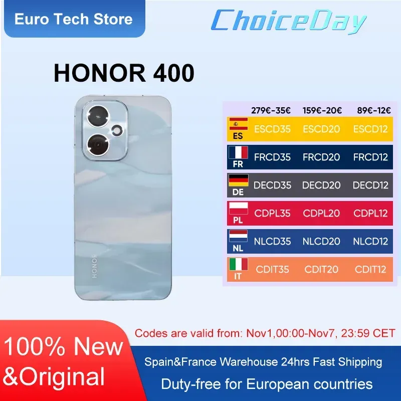 HONOR 400 Smartphone 5G Snapdragon 7 Gen 3 MagicOS9.0 200 MP ultraklare KI-Kamera 6,55 Zoll AMOLED-Display 6000 mAh 80 W SuperCharge