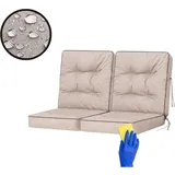 Bjird Bankauflage 100 x 50 x 5 cm beige 2 St.