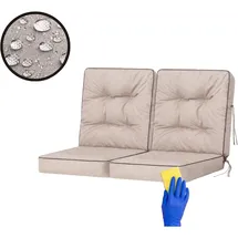 Bjird Bankauflage 100 x 50 x 5 cm beige 2 St.