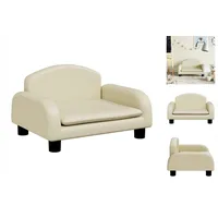 vidaXL Kindersofa Creme 50x40x30 cm Kunstleder