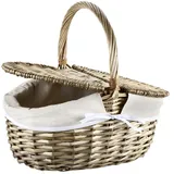 KESPER Picknickkorb m. Textilfutter brau