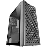 Mars Gaming MC-iPRO, Professionelles ATX-Gehäuse, 3D-Mesh-Frontgitter, Seitenfenster aus Gehärtetem Glas, Ultraleiser 12-cm-FDB-Lüfter, PC-Gehäuse mit Flüssigkeitskühlungsunterstützung, Schwarz