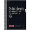 Collegeblock Student A4 kariert onyx